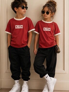 Kith Kids Red Logo Tee – Size 7